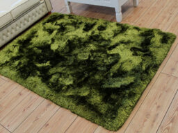 Plush Green Luxury Shaggy Polyester Sparkle Modern Luxurious Handmade Easy To Clean Rug For Living Room And Bedroom-160Cm X 230Cm - thumbnail 5