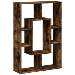 Berkfield Bookcase Smoked Oak 63X20X90 Cm Engineered Wood - thumbnail 7