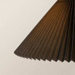 Valuelights Akira Black Hanging Pendant Ceiling Light With Pleated Lampshade - thumbnail 3