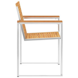 Berkfield Garden Chairs 6 Pcs Solid Teak Wood And Stainless Steel - thumbnail 4