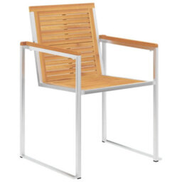 Berkfield Garden Chairs 6 Pcs Solid Teak Wood And Stainless Steel - thumbnail 2