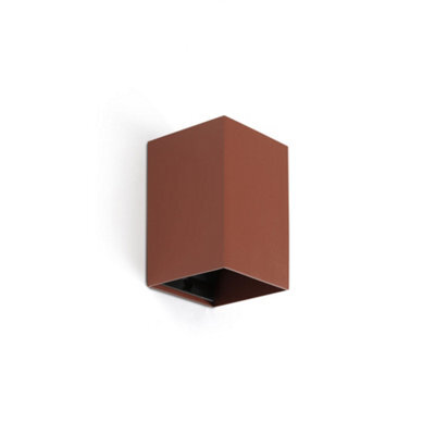 Luminosa Lighting Luminosa Lune Square Flush Wall Lamp Terracotta 1X Gu10 - image 1