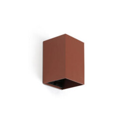 Luminosa Lighting Luminosa Lune Square Flush Wall Lamp Terracotta 1X Gu10 - thumbnail 1