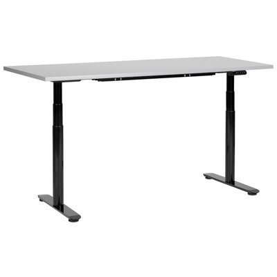 Beliani Electric Adjustable Standing Desk Destinas Grey/ Black 160 Cm 72 Cm - image 1