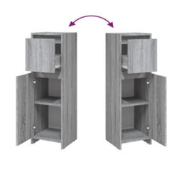 Vidaxl Bathroom Cabinet Grey Sonoma 30X30X95 Cm Engineered Wood - thumbnail 6