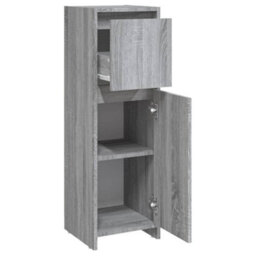 Vidaxl Bathroom Cabinet Grey Sonoma 30X30X95 Cm Engineered Wood - thumbnail 5