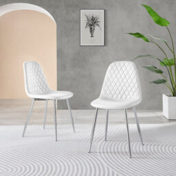 Furniturebox Palma White Marble Effect Round 4-6 Seater Pedestal Dining Table & 4 White Corona Faux Leather Gold Leg Chairs - thumbnail 5