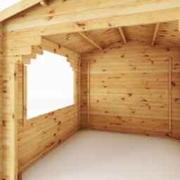 Waltons 3M X 3M Wooden 28mm Log Cabin Gazebo Garden Summerhouse Outdoor Building 10Ft X 10Ft - thumbnail 7