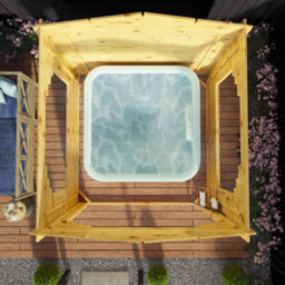 Waltons 3M X 3M Wooden 28mm Log Cabin Gazebo Garden Summerhouse Outdoor Building 10Ft X 10Ft - thumbnail 2