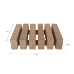 Garden Trading Southbourne Wooden Beech Bathroom Soap Dish Sink Bath Accessory Wood Slats - thumbnail 3