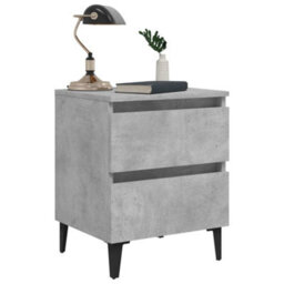 Berkfield Industrial Bed Cabinets 2 Pcs Concrete Grey 40X35X50 Cm Engineered Wood - thumbnail 8