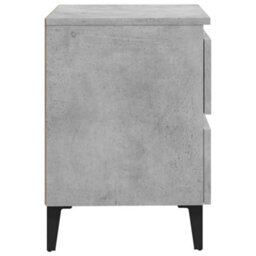 Berkfield Industrial Bed Cabinets 2 Pcs Concrete Grey 40X35X50 Cm Engineered Wood - thumbnail 5