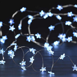 Festive 4M Multifunction Battery Fairy Lights 80 Cool White Star Leds - thumbnail 2