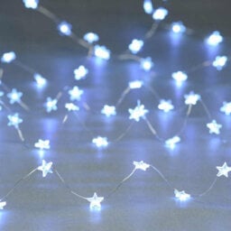 Festive 4M Multifunction Battery Fairy Lights 80 Cool White Star Leds - thumbnail 1