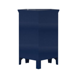 Teamson Home Freestanding Wooden Bathroom Corner Floor Cabinet, Bathroom Furniture, Bathroom Storage, Navy Blue - thumbnail 4