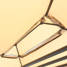 Outsunny 3 Seater Swing Chair Hammock Gazebo Patio Bench Outdoor Beige - thumbnail 9