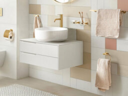 Beliani 6-Piece Bathroom Hardware Set Tocopilla With Towel Bars And Hooks Gold - thumbnail 2