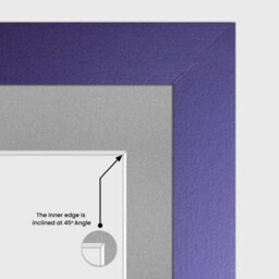 AK Frames 16X8 Purple Modern Multi Photo Frame With Silver Mount - Holds 3 Apertures (3X) 7X5 Photos - thumbnail 7