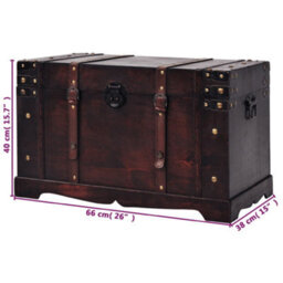 Walplus Vintage Treasure Chest Wood 66X38X40 Cm - thumbnail 9