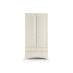 Julian Bowen Cameo 2 Door 2 Drawer Wardrobe - Stone White - thumbnail 5