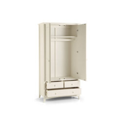 Julian Bowen Cameo 2 Door 2 Drawer Wardrobe - Stone White - thumbnail 4