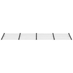 Berkfield Door Canopy Black And Transparent 396X90 Cm Polycarbonate - thumbnail 3