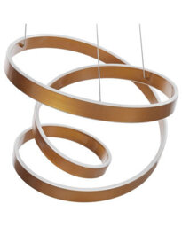 Beliani Aurora Gold Knot Pendant Lamp With Integrated Warm Led, Aluminium, W50 X D50 X H135Cm - thumbnail 2