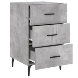 Berkfield Bedside Cabinet Concrete Grey 40X40X66 Cm Engineered Wood - thumbnail 7