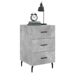 Berkfield Bedside Cabinet Concrete Grey 40X40X66 Cm Engineered Wood - thumbnail 3