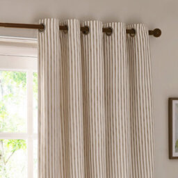 Yard Hebden Striped Cotton Eyelet Curtains, Natural, (W) 229 X (D) 137Cm - thumbnail 4