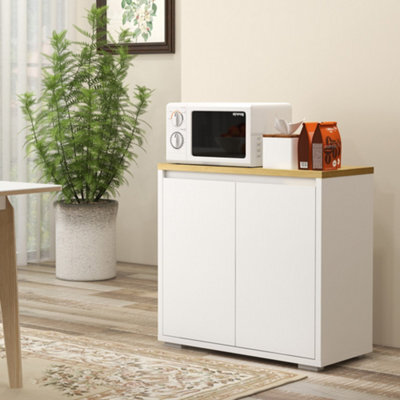 Homcom Sideboard Living Room Cabinet With Double Door Cabinet Adjustable Shelf - image 1