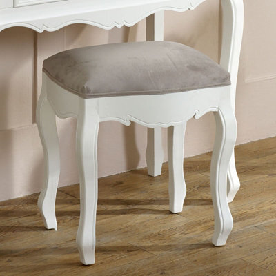 Melody Maison White Dressing Table Stool - Victoria Range - image 1