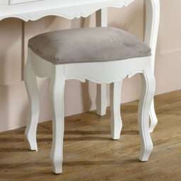 Melody Maison White Dressing Table Stool - Victoria Range - thumbnail 1