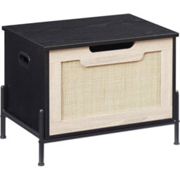 Rattan Shoe Storage Bench Ottoman Hallway Seat Trunk Toy Box