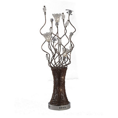Luminosa Lighting Luminosa (Dh) Kristal Table Lamp 5 Light G4 Polished Chrome/coffee/silver/crystal, Not Led/cfl Compatible - image 1