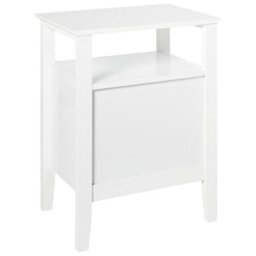 Wyld And Coco Luxenest Bedside Tables Set 2 Drawers White Mdf With Gold Handles - Compact Wall-Mounted Pair - thumbnail 6