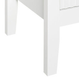 Wyld And Coco Luxenest Bedside Tables Set 2 Drawers White Mdf With Gold Handles - Compact Wall-Mounted Pair - thumbnail 8