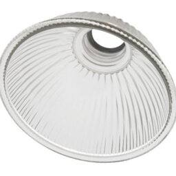 Happy Homewares Pair Of American Diner Clear Glass Shades With Ribbed Lines For E14 And E27 - thumbnail 5