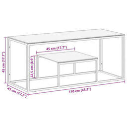 Berkfield Coffee Table Silver Stainless Steel And Tempered Glass - thumbnail 8