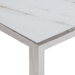 Berkfield Coffee Table Silver Stainless Steel And Tempered Glass - thumbnail 4