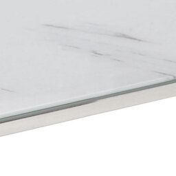 Berkfield Coffee Table Silver Stainless Steel And Tempered Glass - thumbnail 5