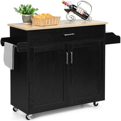 Kitchen Island Storage Trolley Rolling Cart Shelves Cupboard Cabinet Drawer Home - image 1