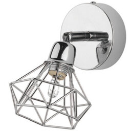 Beliani Wall Lamp Silver Metal Cage Shade Adjustable Tilt And Swivel Modern Glam 10Cm X 16Cm - thumbnail 2