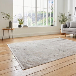 Beige Abstract Easy To Clean Modern Bedroom Dining Room And Living Room Rug -160Cm X 230Cm - thumbnail 2