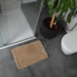 Allure Bath Fashions Shaggy Microfibre Bath Mat Non-Slip 40 X 60Cm - Beige - thumbnail 3