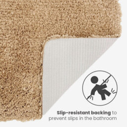 Allure Bath Fashions Shaggy Microfibre Bath Mat Non-Slip 40 X 60Cm - Beige - thumbnail 5
