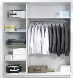Arte White Gloss Mirrored Sliding Wardrobe 208Cm - Contemporary Luxury With Led Lighting - thumbnail 2