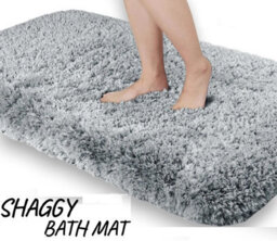 Ameha Fluffy Grey Shaggy Area Rugs For Bedroom Super Soft Small Non Slip Non Shedding Rug Entrance Door Mats, 50 X 80 Cm - thumbnail 1
