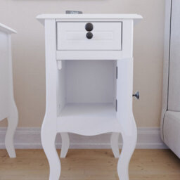Lassic Vida Designs Nishano White 1 Drawer 1 Door Bedside Table Cabinet Chest, Set Of 2 - thumbnail 8