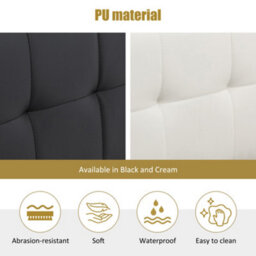 Matteo King Size Black Faux Leather Ottoman Bed Frame With Headboard Storage - 150X200Cm - thumbnail 7